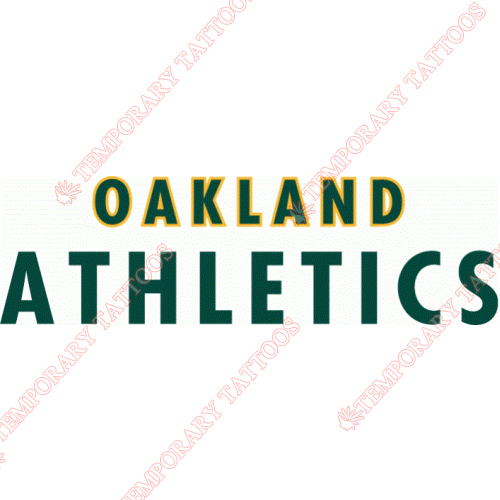 Oakland Athletics Customize Temporary Tattoos Stickers NO.1795